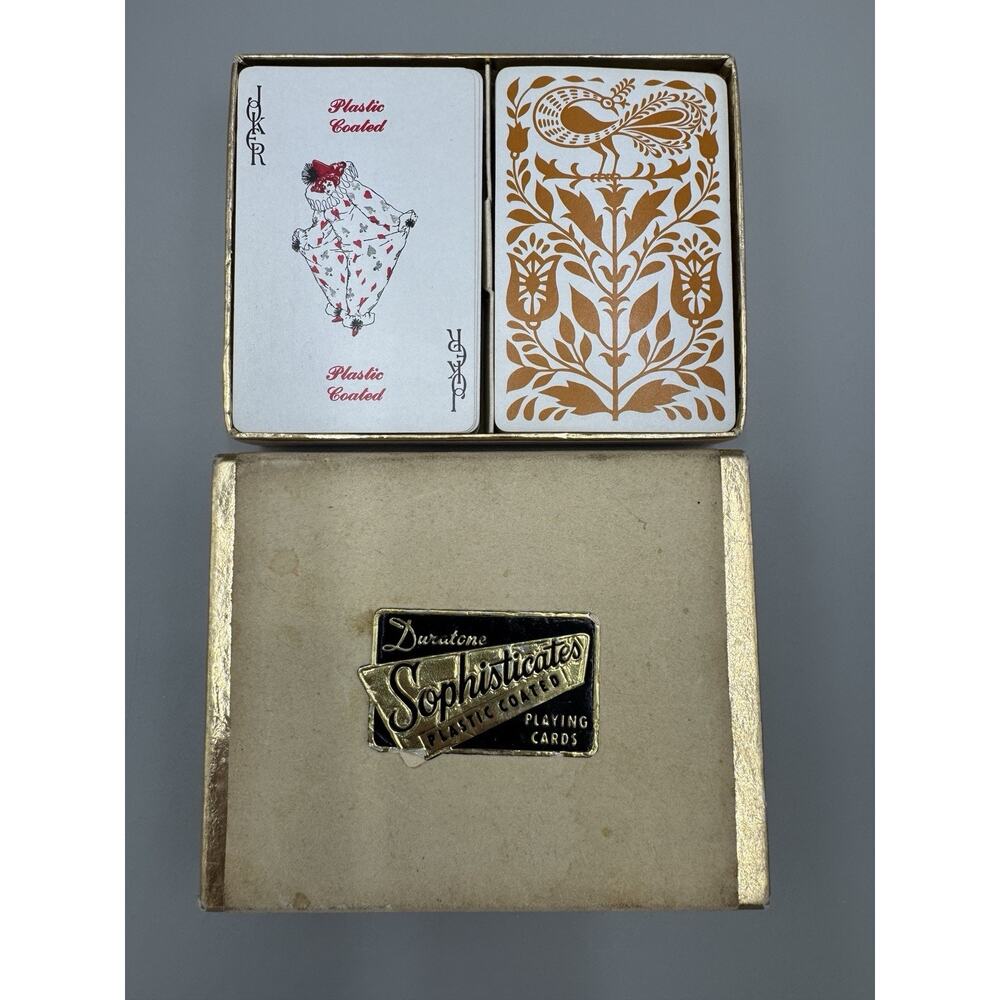 Vintage DURATONE SOHISTICATES Playing Cards W/ Two Decks